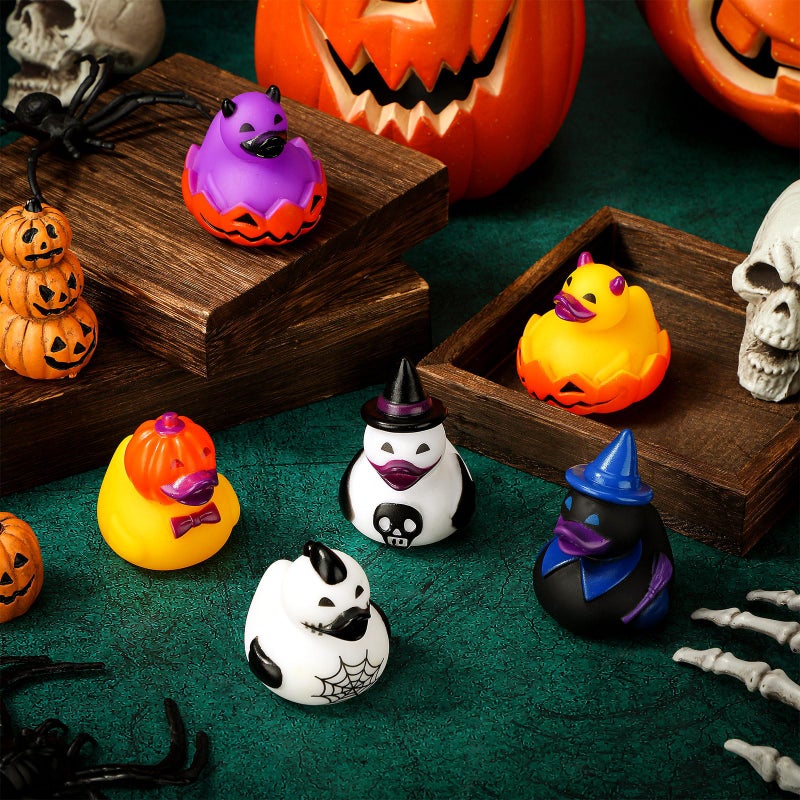 Honoson 36 Pcs Halloween Mini Rubber Ducks Bulk Rubber Duck Bath Toy for Birthday Gifts Shower Party Favors Activity Birthday Decoration Rewards - Image 3
