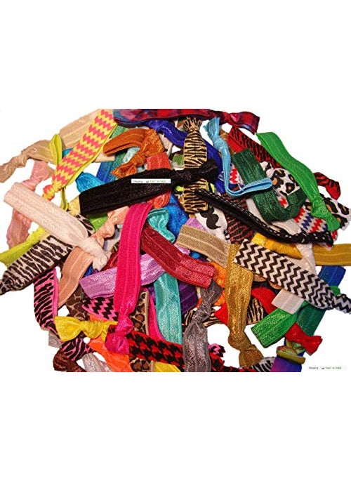 Kenz Laurenz Kenz Laurenz No Crease Hair Ties - 50 Pack (Prints and Solids) 