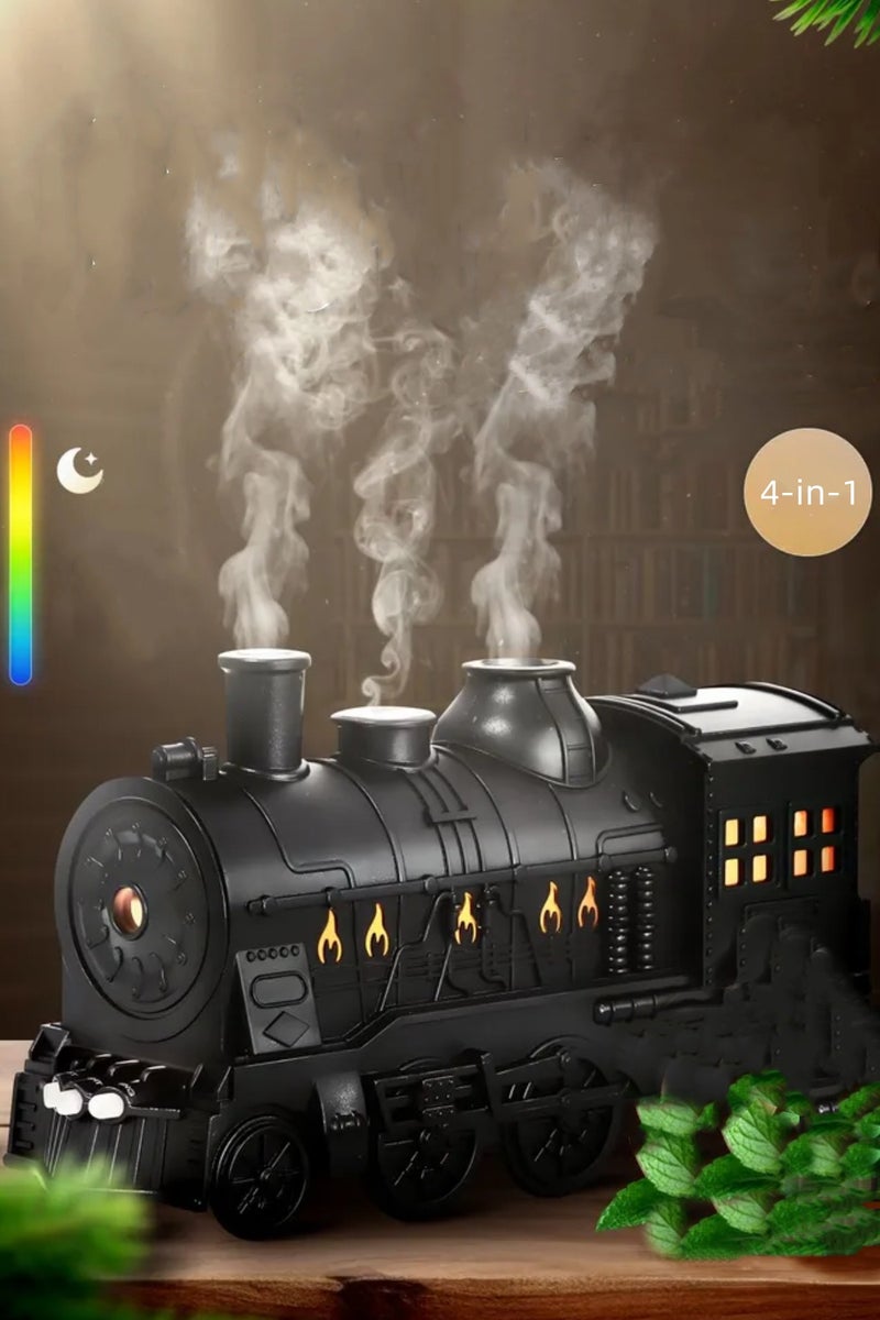 Vicalo Train Diffuser with Light Night, 300ml Train Humidifier for Essential Oils, Large Room Aromatherapy Diffuser, Ultrasonic Cool Mist Humidifier Auto Off for Office Bedroom  - Image 1