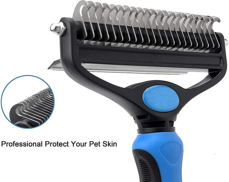 Tonity Dog Brush Dogs Comb, 2 in 1 Deshedding Tool & Dematting Undercoat Rake for Mats & Tangles Removing, Dog Grooming Kit Deshedding Comb for Dogs, Great for Short to Long Hair Small Large Breed - Image 5