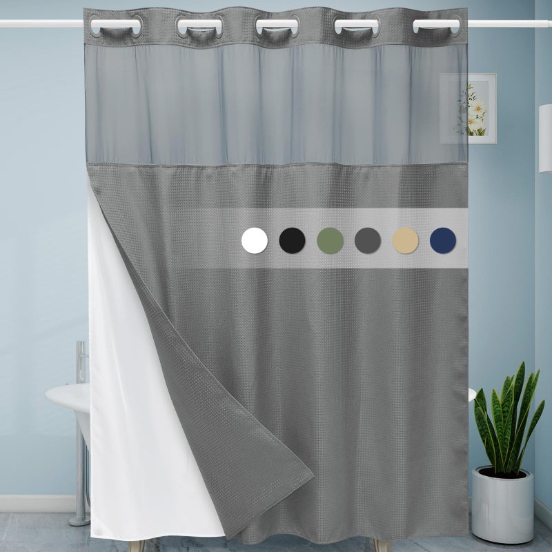 EUTXL ستارة دش رمادية EUTXL - 230GSM WAFFLE WEEVE SENCED HUSTER HUSTER HOTER FUTION SURTAIN - Image 1
