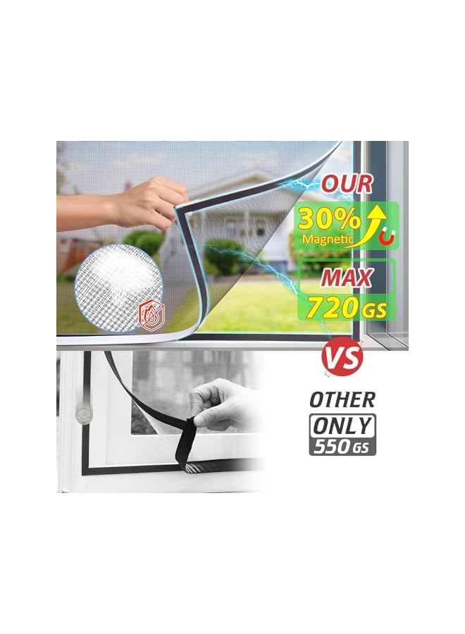 The Bros Self-Adhesive Window Screen Netting, 1×1m Anti Mosquito Bug Insect Fly Window Screen Mesh Net Curtain, Screen Window Net with Sticky Velcro, for Patio and Windows - Image 4
