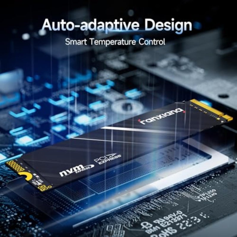 SSD للألعاب PS5، 3D NAND مع ذاكرة تخزين مؤقت SLC، أسود، سرعة قراءة تصل إلى 4800 ميجابايت/ثانية لترقية PS5 الداخلي والكمبيوتر الشخصي/الكمبيوتر المحمول - Image 5