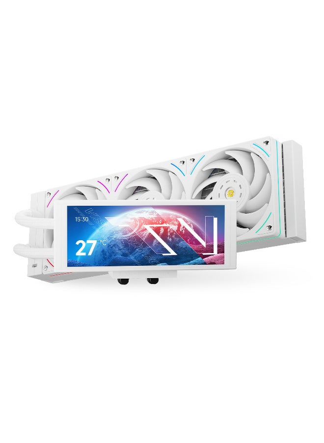 Thermalright Trofeo Vision 360 ARGB White CPU Liqud Cooler,6.86-inch Magnetic IPS LCD Screen with 2400x1080 Resolution,Free to DIY a Variety of Themes,Liquid CPU Cooler for AM4/AM5,Intel lga1700/1851 - Image 1