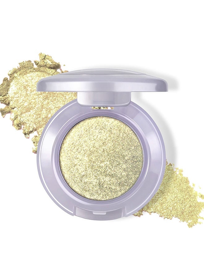 XIXI Bulb's Plan Eyeshadow, Holographic Champagne Gold Glitter Eyeshadow, Multichrome Shimmer Color Shifting Single Eyeshadow, Chameleon Metallic Iridescent Eye Shadow Palette Bouncy Texture Fairy Highlighter Makeup #04 - Image 1
