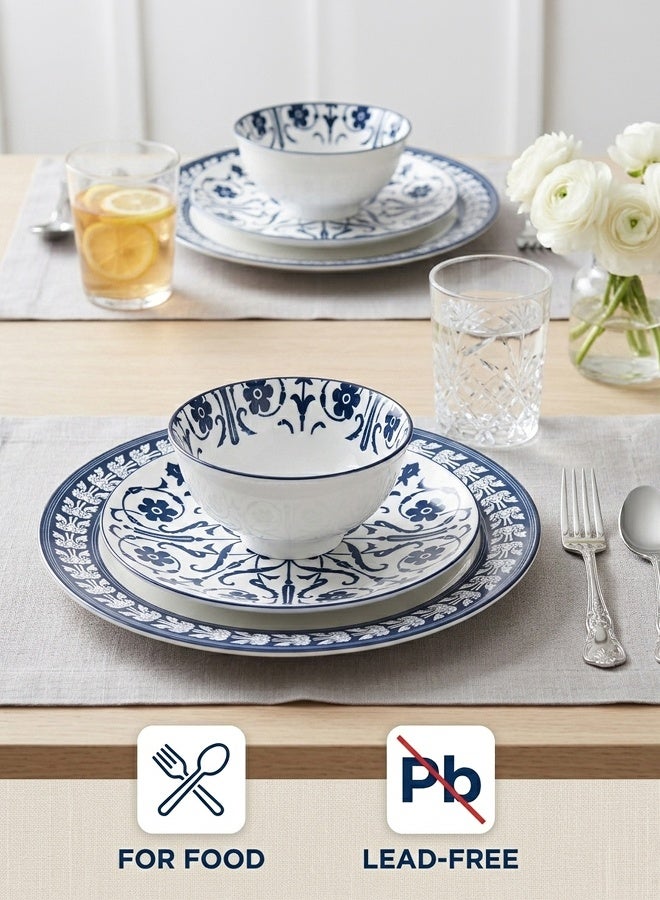 Shallow Serving Bowl Set – 3PCS Square 14cm Porcelain & New Bone China Bowls with Metal Stand for Dates, Sweets, Eid & Family Gatherings - Image 2
