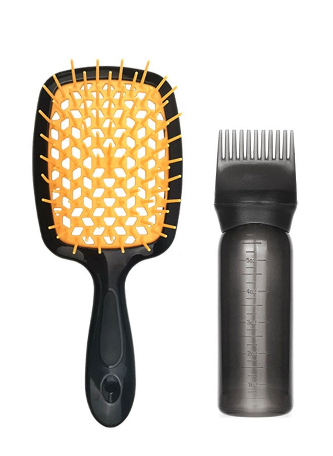 Super ZYouth Anti Static Detangle Paddle Hair brush Comb With Dry Cleaning Bottle Multicolor  - Image 1