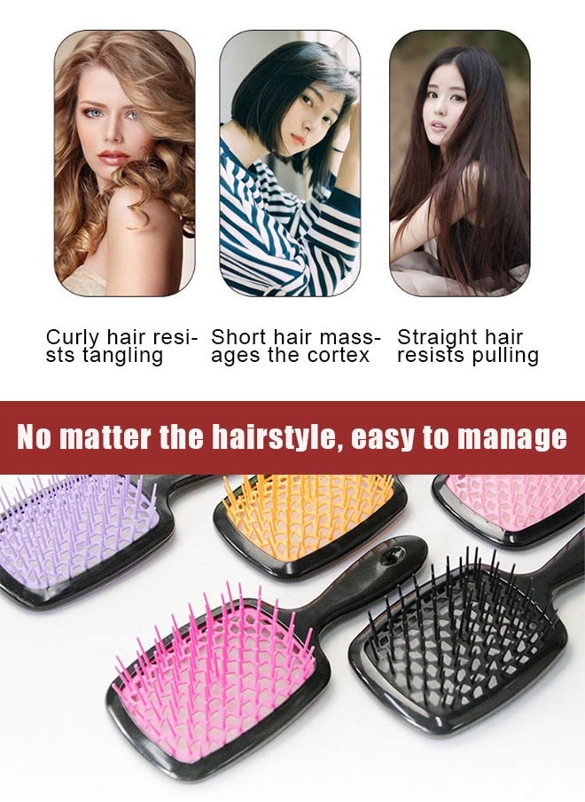 Super ZYouth Anti Static Detangle Paddle Hair brush Comb With Dry Cleaning Bottle Multicolor  - Image 4