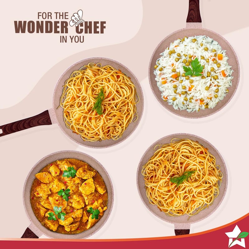 Wonderchef Duralife Die-cast 24 cm Fry Pan | 5 Layer Healthy Duramax Non-Stick Coating | Soft Touch Handle | Pure Grade Aluminium | PFOA Free | 1.7 litres | 2 Year Warranty Ivory - Image 5