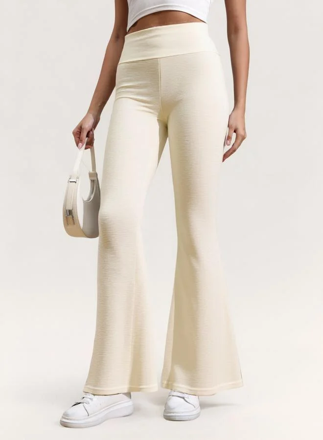 Take Two Take Two Cream High Rise Flare Pants