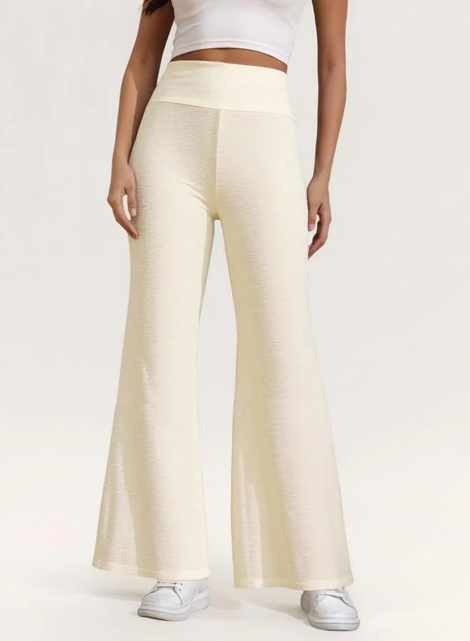 Take Two Take Two Cream High Rise Flare Pants