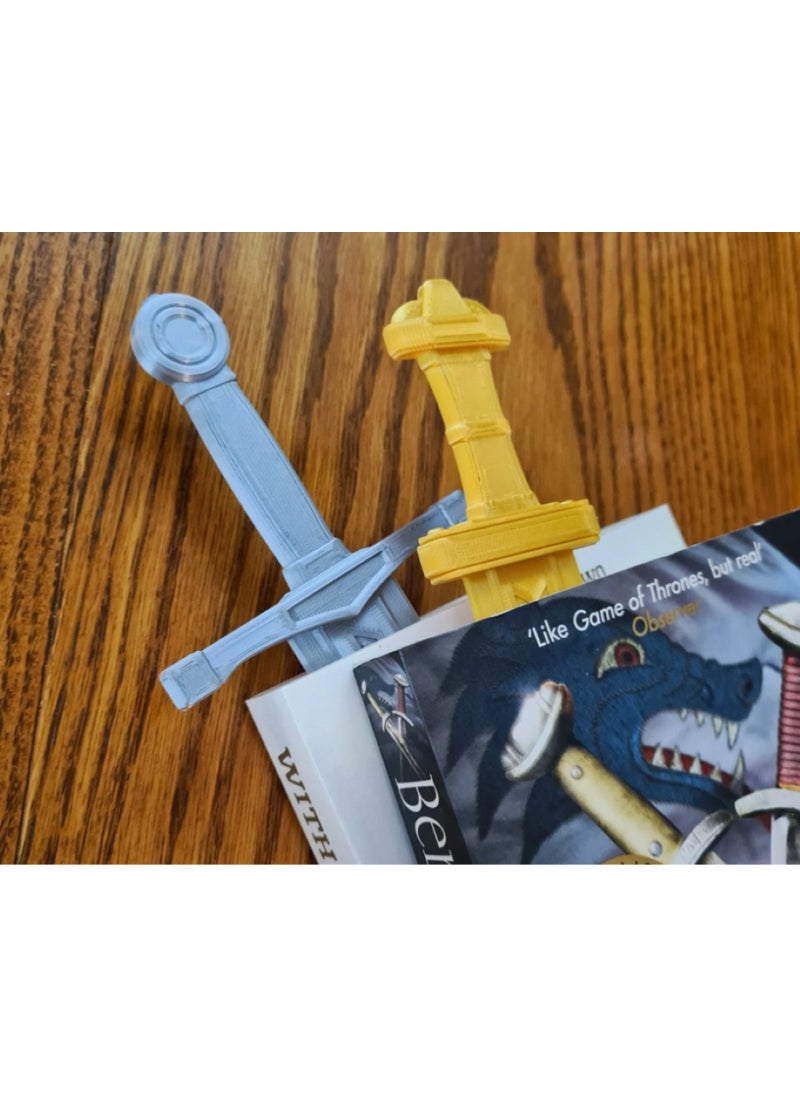 Internos Design - King Arthur - Set of 2 Excalibur and Caliburn Sword Bookends - Image 1