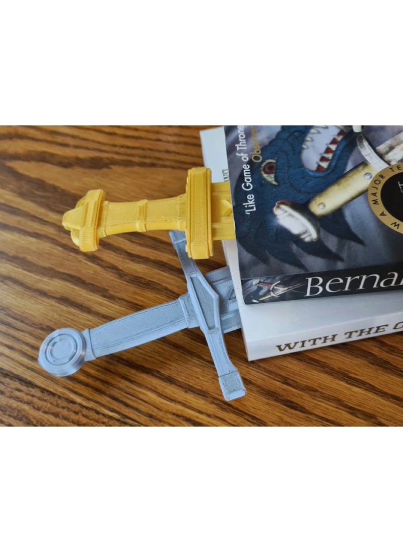 Internos Design - King Arthur - Set of 2 Excalibur and Caliburn Sword Bookends - Image 1