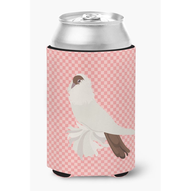 Caroline's Treasures ""Caroline's Treasures German Helmet Pigeon Pink Check Decorative Can Hugger  Multicolor"" 