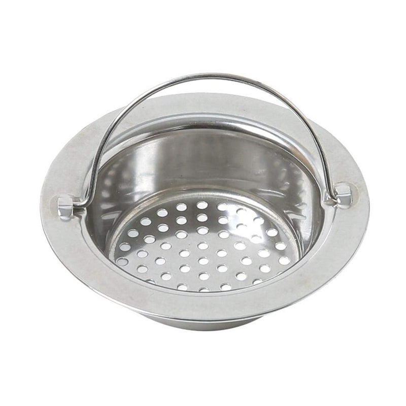 MobFest® Sink Strainer with Handle, Durable & Rustproof Jali, Stainless Steel Kitchen Drain Stopper Filter, Anti Clogging 2mm Holes, 11cm, 1 Piece - Image 1