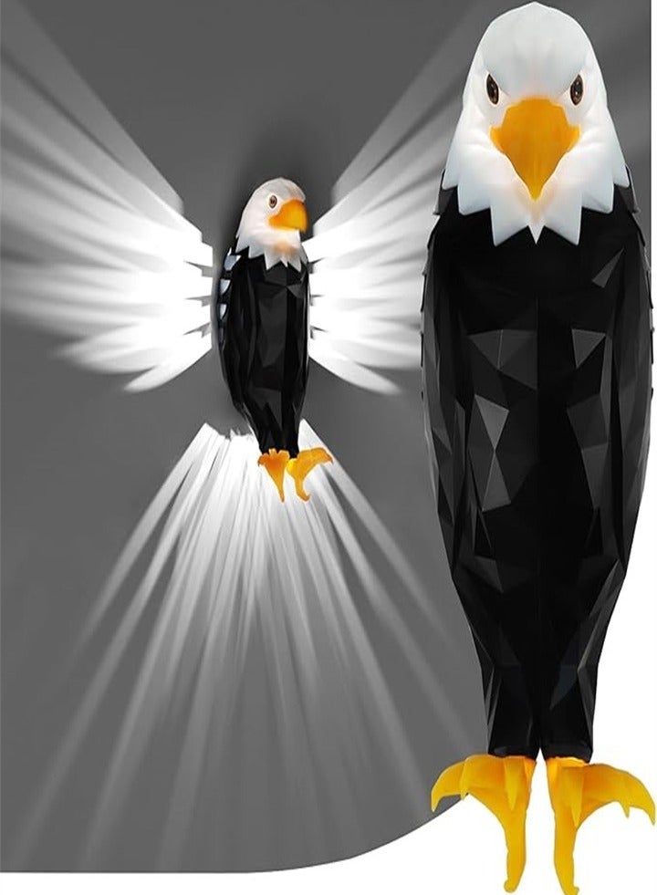 Eye-Catching Bald Eagle Wall Lamp 3D LED Animal Light with Remote Control for Elegant Home Decor - Image 1