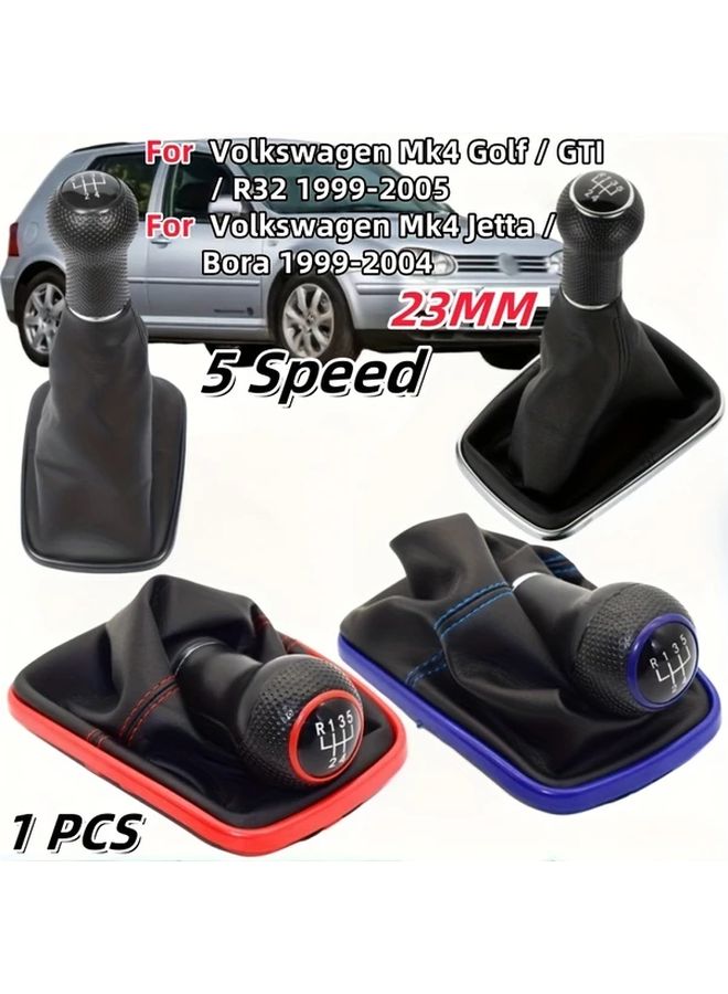 مقبض ناقل الحركة Red 5 Speed Shift مع غطاء لسيارات فولكس فاجن جولف، بورا، جيتا 1999-2004 سهل التركيب - Image 1