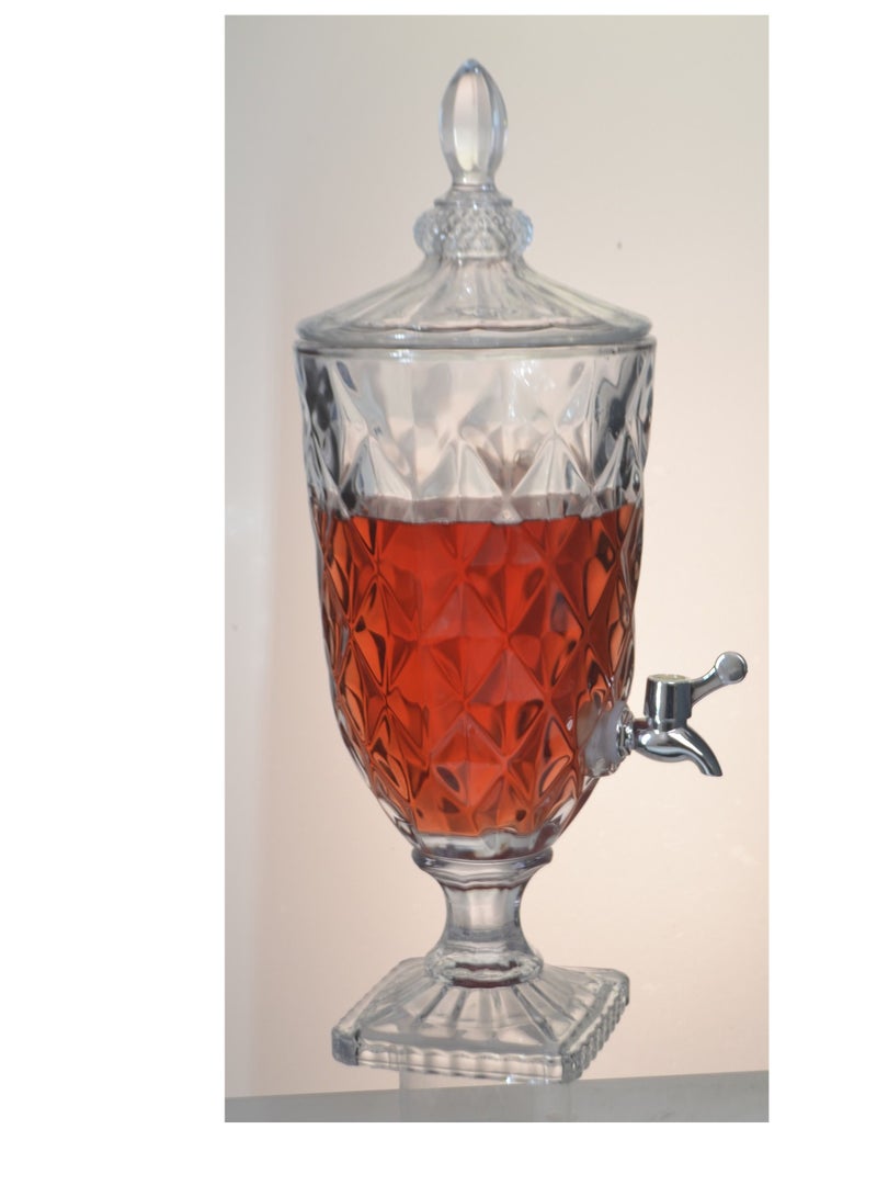 Feelings Feelings 3L Crystal Glass Beverage Dispenser with Tap Elegant Design for Special Occasions  - Image 4