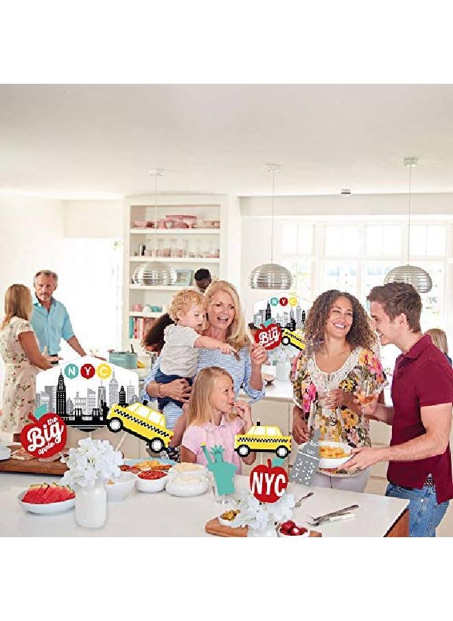 Big Dot of Happiness - Nyc Cityscape New York City Party Centerpiece Sticks Showstopper Table Toppers 35 Pieces - Image 1