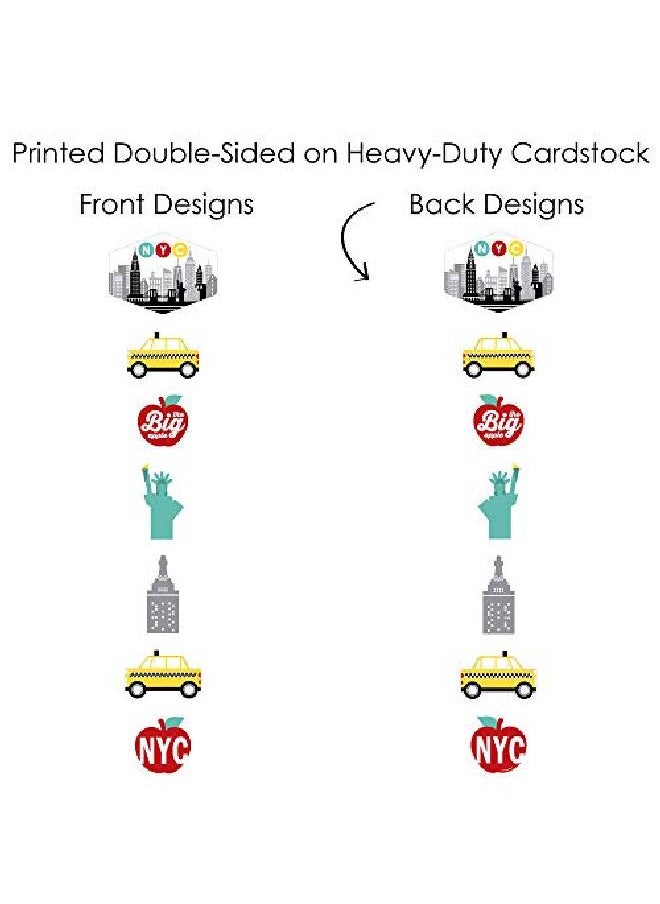 Big Dot of Happiness - Nyc Cityscape New York City Party Centerpiece Sticks Showstopper Table Toppers 35 Pieces - Image 1