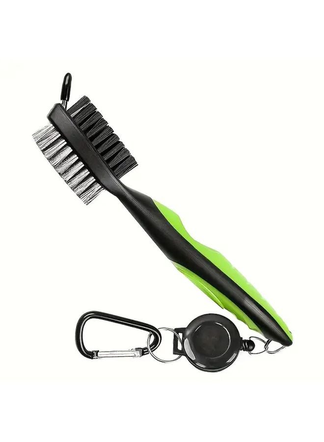 فرشاة الغولف الخضراء للتنظيف ذات الوجهين من النايلون مع شعيرات الفولاذ أداة متعددة الوظائف - Image 4