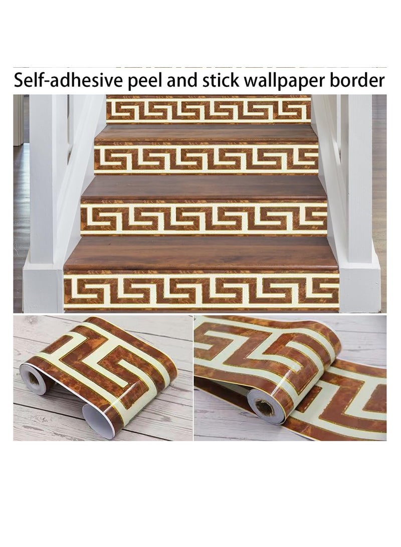 Self Adhesive Peel and Stick Wallpaper Border,PVC Wallpaper Border,Self-Adhesive Marble Wallpaper,Peel and Stick Glossy Marble Contact Paper,for Living Room,Kitchen,Bedroom,Restrooms
