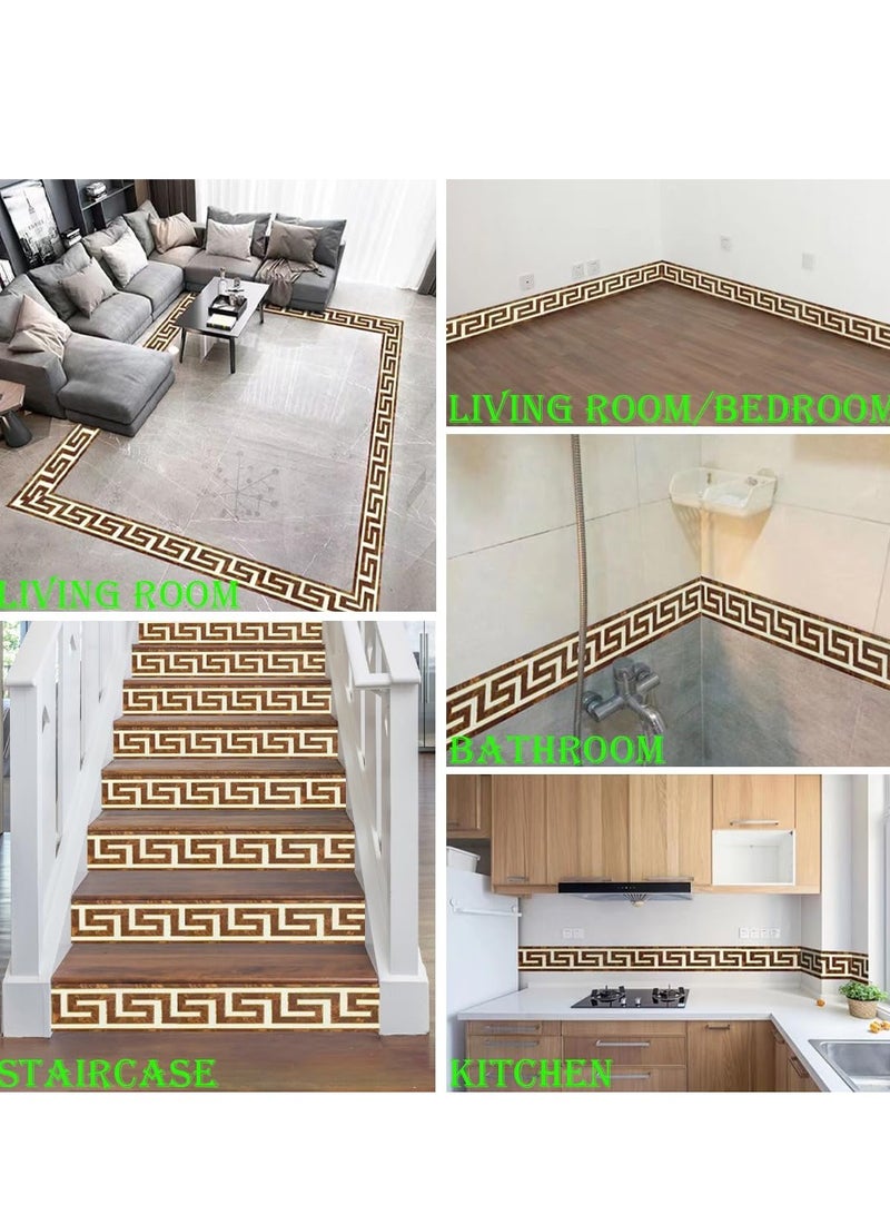 Self Adhesive Peel and Stick Wallpaper Border,PVC Wallpaper Border,Self-Adhesive Marble Wallpaper,Peel and Stick Glossy Marble Contact Paper,for Living Room,Kitchen,Bedroom,Restrooms