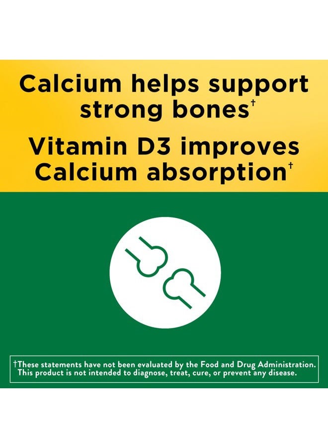 Nature Made Calcium 600 mg with Vitamin D3, Dietary Supplement for Bone Support, 220 Tablets - Image 3