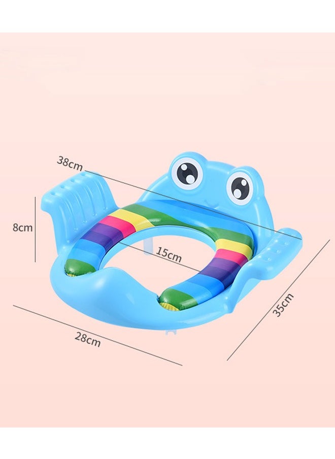 Aissiora Baby potty training seat, Baby toilet seats Non-slip potty seat Suitable for boys and girls, with handles, Suitable for round and oval toilets, Cute cartoon pattern, Stable and non-slip, Easy to clean  - Image 2