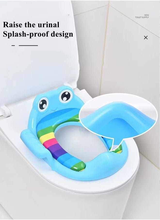 Aissiora Baby potty training seat, Baby toilet seats Non-slip potty seat Suitable for boys and girls, with handles, Suitable for round and oval toilets, Cute cartoon pattern, Stable and non-slip, Easy to clean  - Image 4