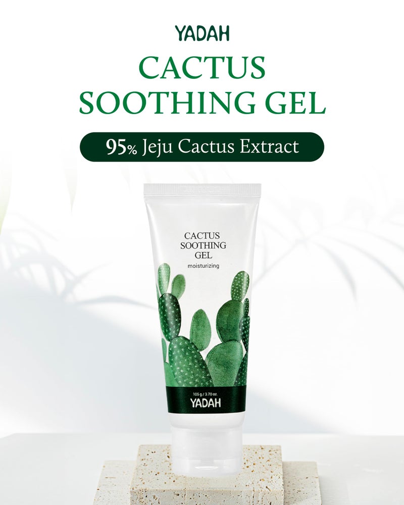 YADAH Cactus Soothing Gel (8.45fl oz) - Sunburn Relief, Calm, Cool & Soothe Irritated Skin, Face Redness. Korean Skin Care. 95% Cactus Extract, Vegan. - Image 2