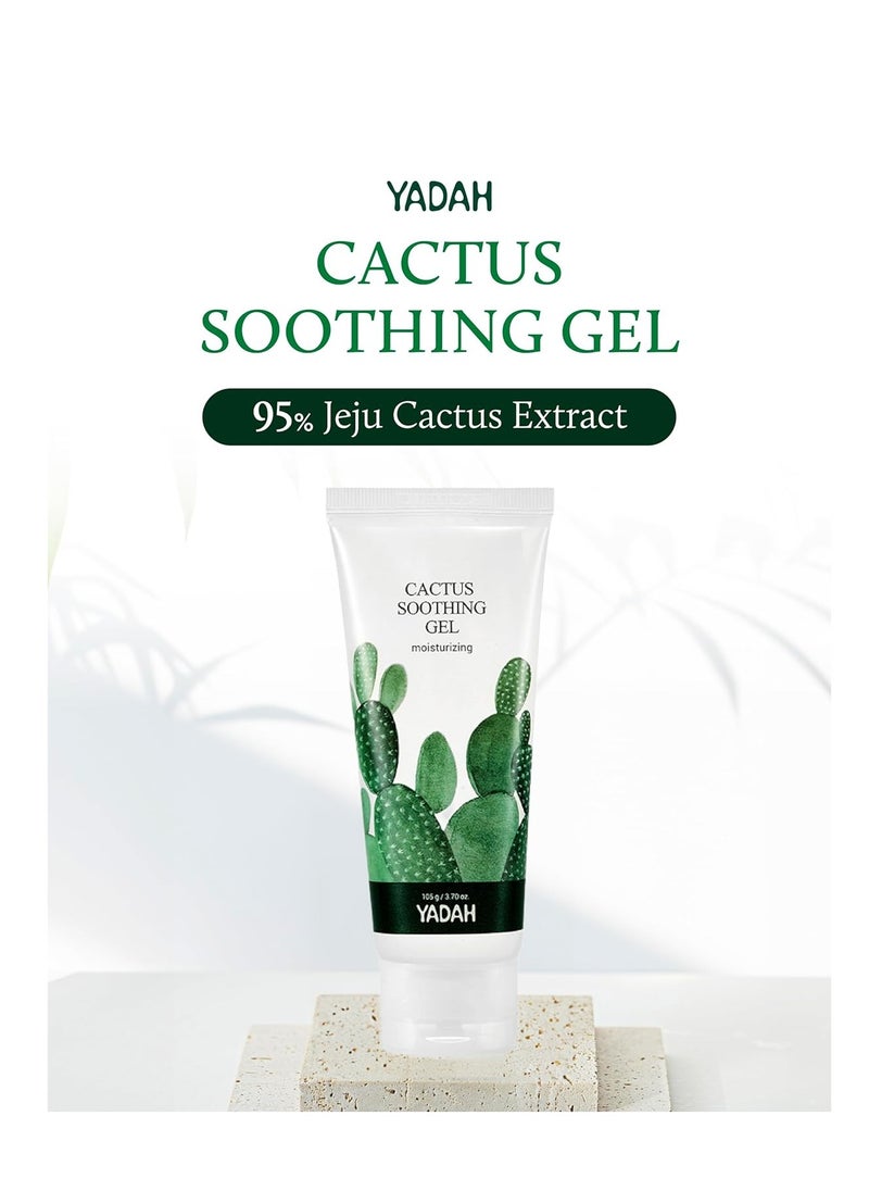 YADAH YADAH Cactus Soothing Gel (8.45fl oz) - Sunburn Relief, Calm, Cool & Soothe Irritated Skin, Face Redness. Korean Skin Care. 95% Cactus Extract, Vegan.  - Image 2