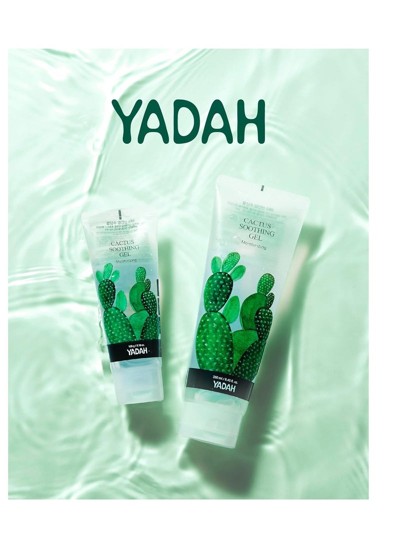 YADAH YADAH Cactus Soothing Gel (8.45fl oz) - Sunburn Relief, Calm, Cool & Soothe Irritated Skin, Face Redness. Korean Skin Care. 95% Cactus Extract, Vegan.  - Image 5