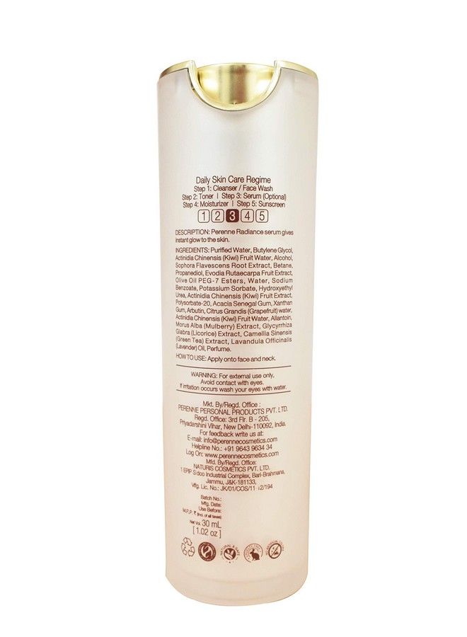 PERENNE Glow Booster Serum For All Skin Types Skin Brightening Lightening And Anti Ageing (30 Ml) Helps To Reduces Pigmentation - Image 3