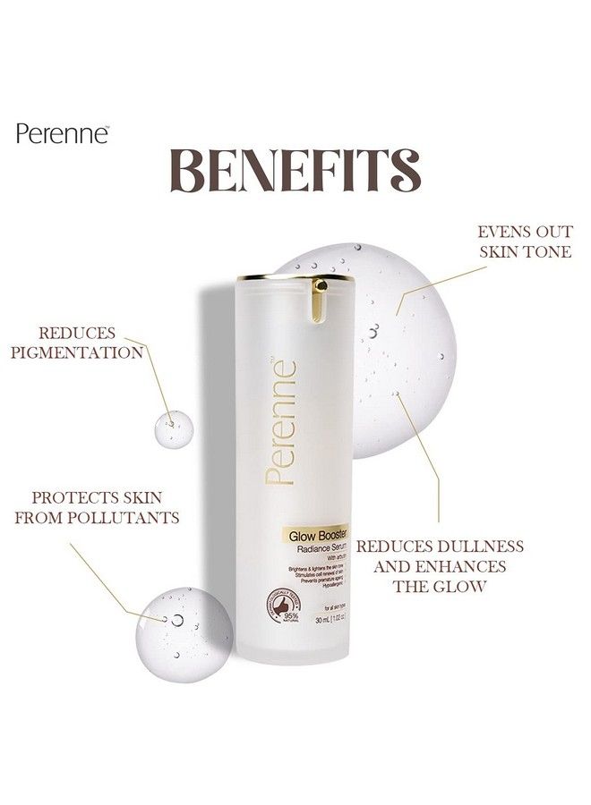 PERENNE Glow Booster Serum For All Skin Types Skin Brightening Lightening And Anti Ageing (30 Ml) Helps To Reduces Pigmentation - Image 4