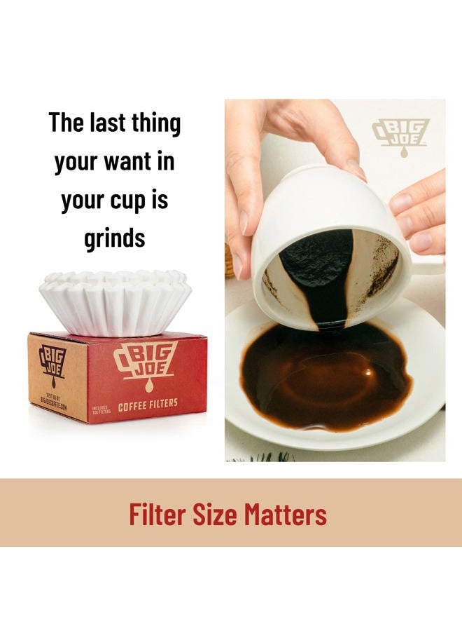 Big Joe Large Coffee Filters (500 Count), Premium Quality, (9 ¾ Inch x 4 ¼ Inch) also compatible with most 12-cup Home & Commercial Machines, Made in USA, Tall Walled, Biodegradable. - Image 5