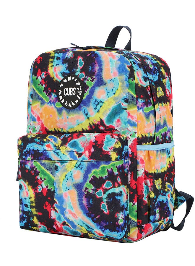 CUBS Tie Dyed Waterproof Kids 28L Backpack with zip closure Ideal for 6-12 years age group, Compatible with 15" Laptop - Image 2
