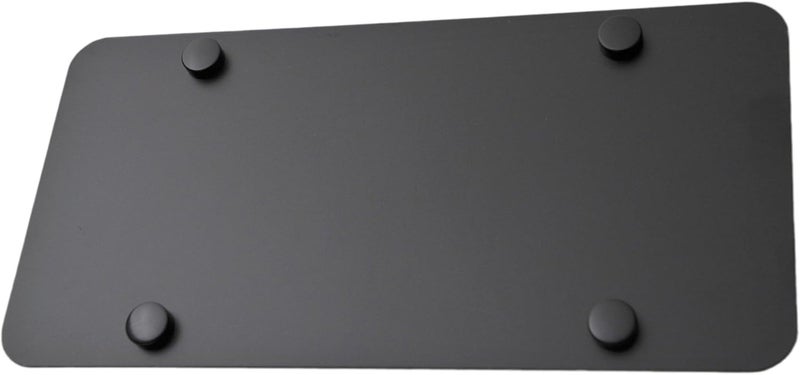 LFPartS Blank Stainless Steel License Plate - 12"x6", Black Matte - Image 1