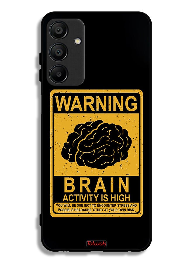 Tolwak Samsung Galaxy A15 4G Protective Case Cover Warning Brain Activity Is High - Image 1