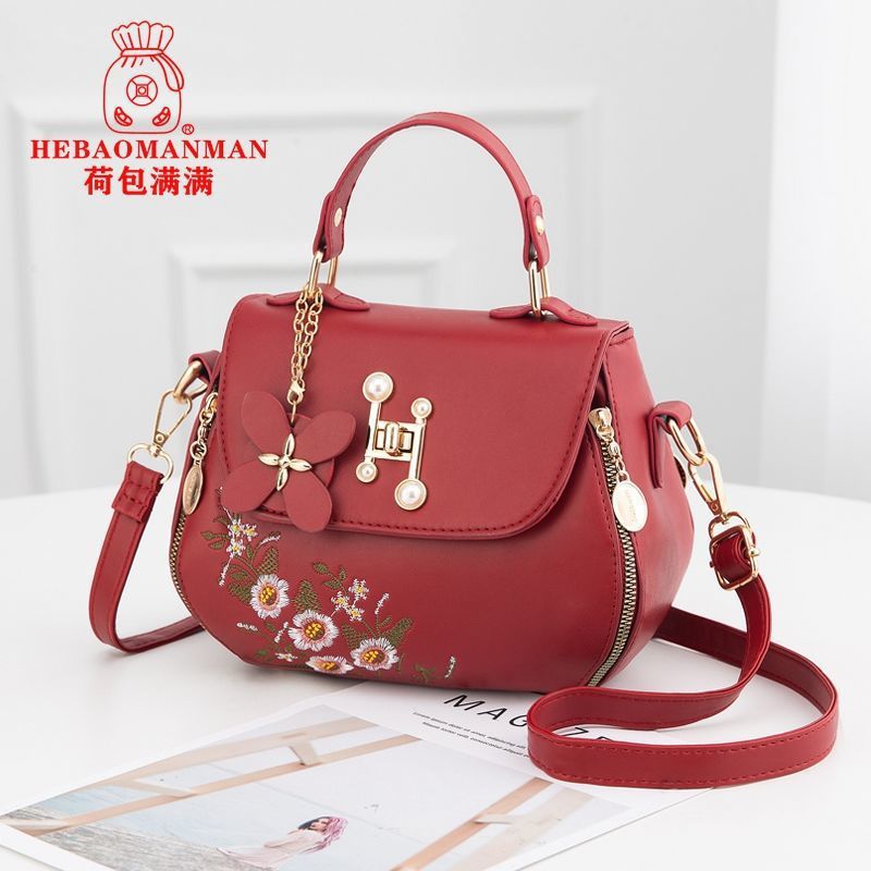 Women'S Bag Women'S 2022 New All-Match Middle-Aged Mother'S Bag Embroidered Shoulder Crossbody Handbag For Women - Image 1