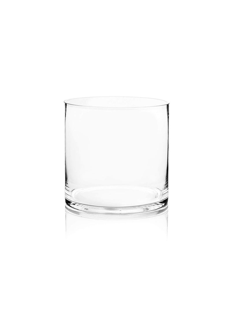 WGVI WGV Cylinder Vase  Width 8""  Height 8""  Clear Wide Large Diameter Flower Glassware  Floral Container  Planter Terrarium for Wedding Party Event  Home Accent Decor  1 Piece  - Image 1