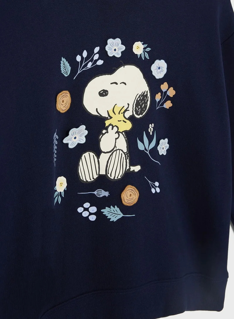 MANGO Kids Snoopy Sweatshirt