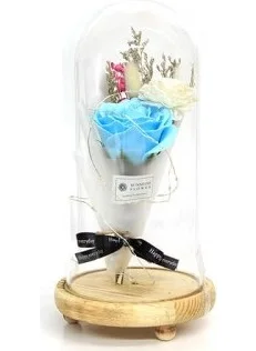 Ttt Lighted Bell Jar Rose