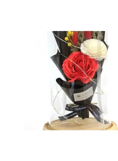 Ttt Lighted Bell Jar Rose