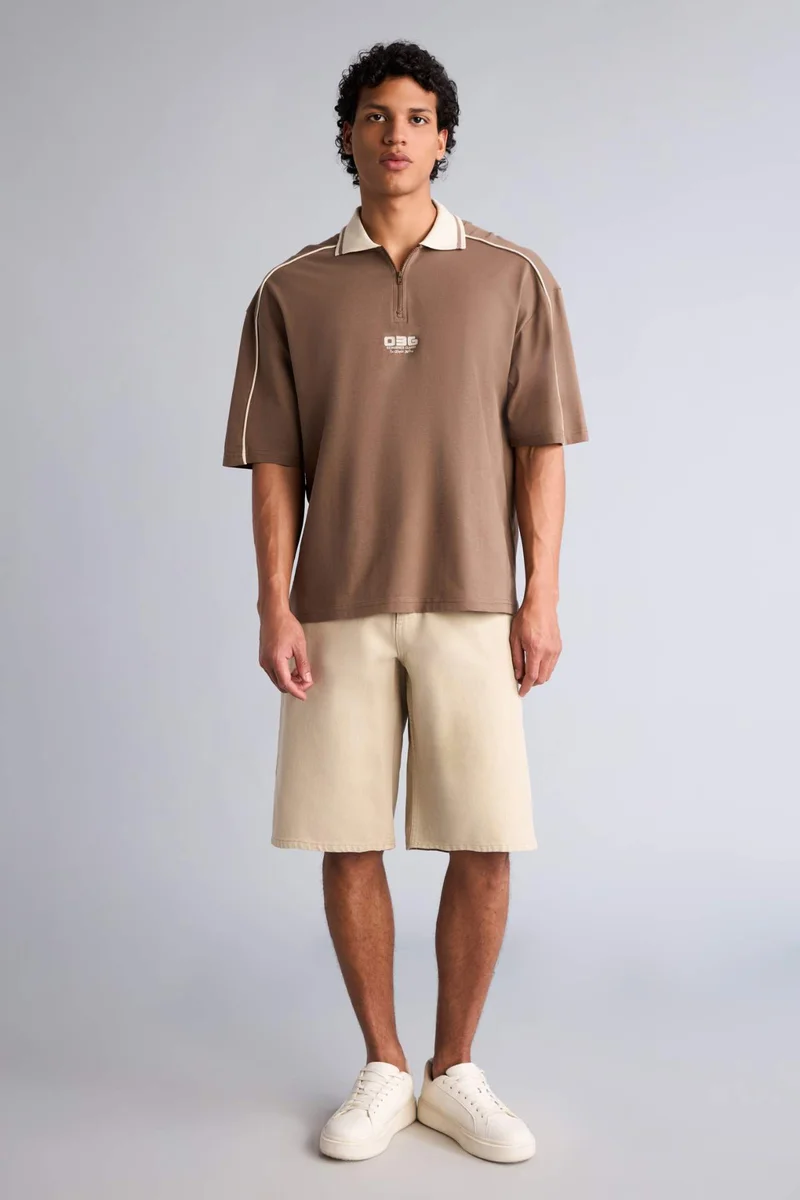 ديفاكتو Loose Fit Polo T-Shirt