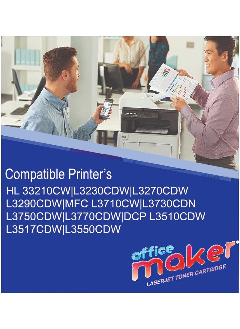 أوفيس ميكر - Office maker TN-273 Full Set Compatible Toner Cartridge for Brother MFC-L3750CDW DCP-L3551CDW L3510CDW & HL-L3270CDW (4 COLOR SET) - Image 1