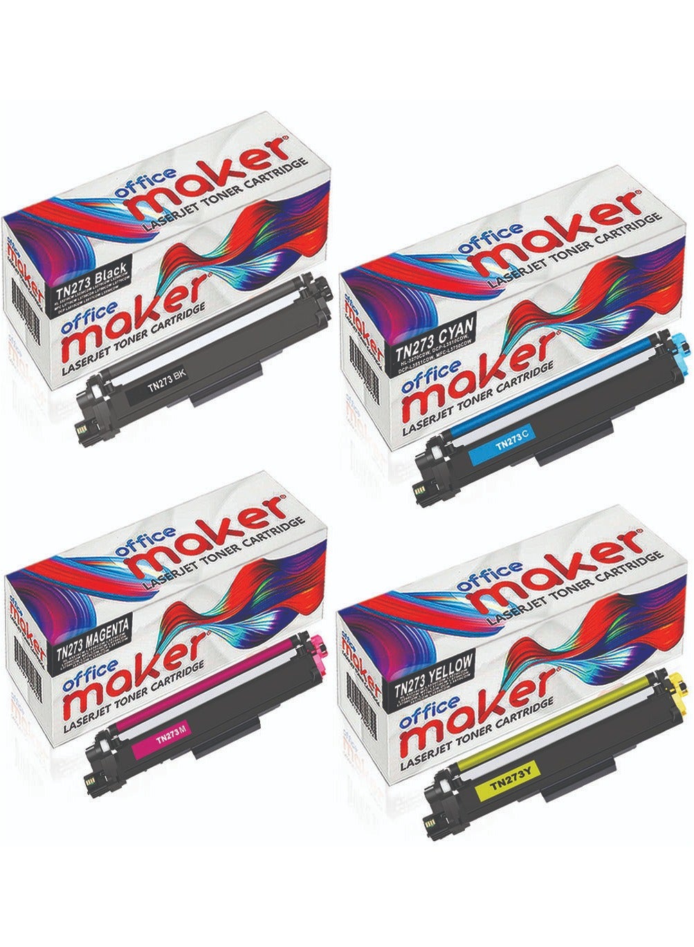 Office Maker Office Maker tn-273 Full Set Toner Cartridge For Brother mfc-l3750cdw Z9B0024F75926863A10D8Z