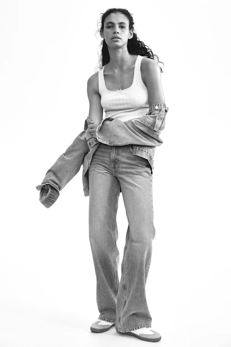 H&M Pointelle jersey vest top