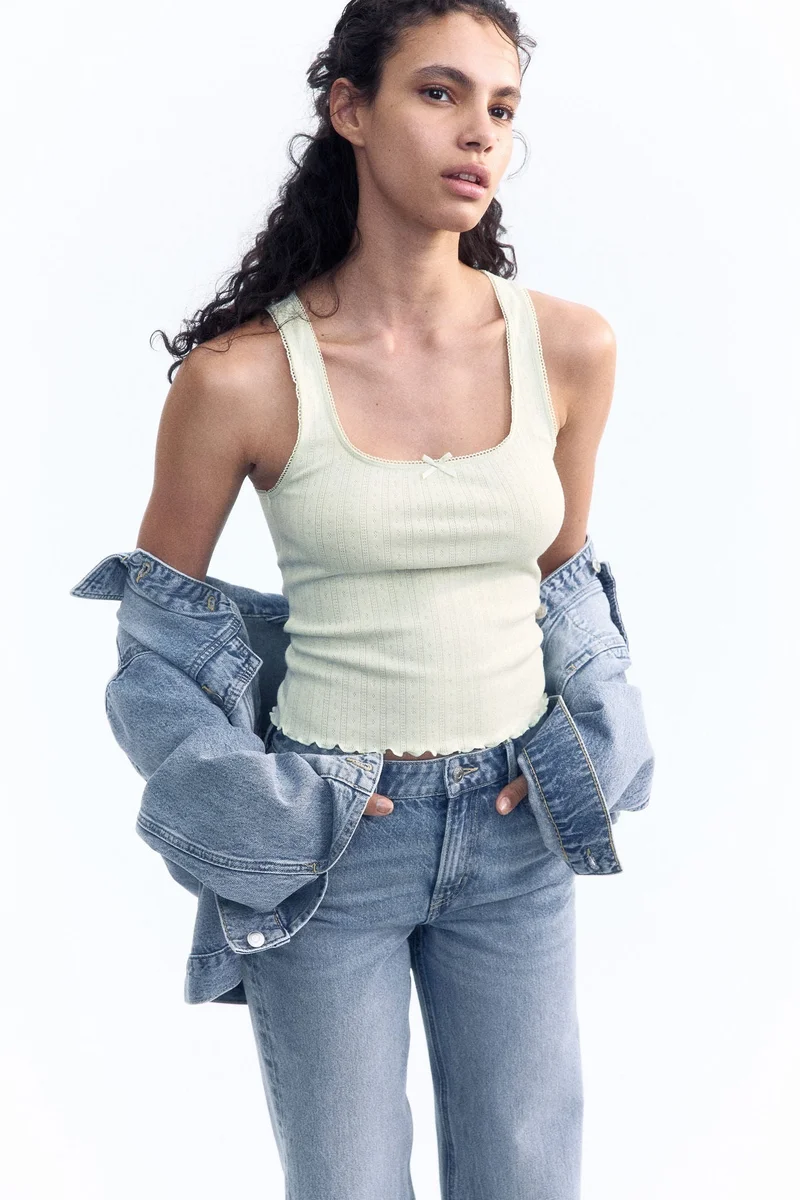 H&M Pointelle jersey vest top