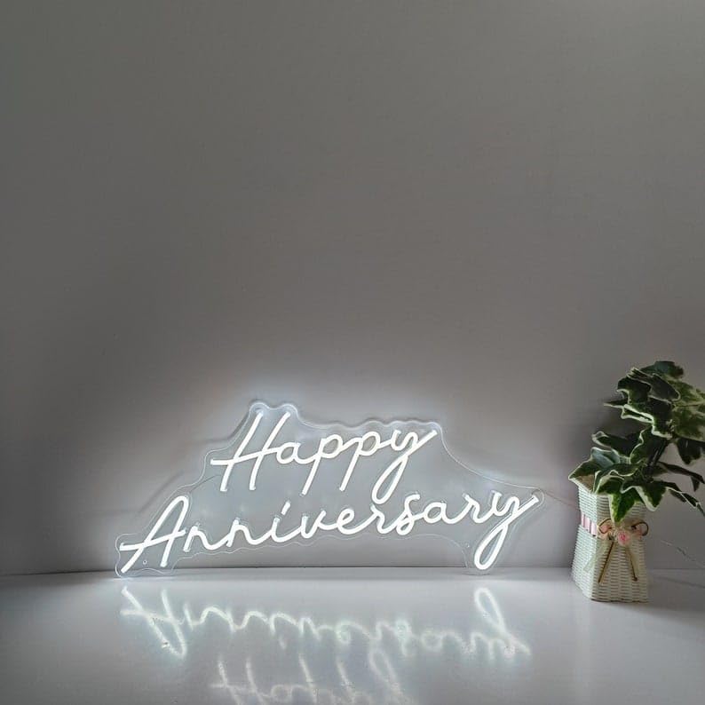 Homely Arts Homelyarts Happy Anniversary Neon Signs Anniversary Party Decoration Name Sign Personalized Custom Neon Sign Happy Anniversary Neon Sign Neon Sign Wedding Neon Sign Anniversary Gift  - Image 5